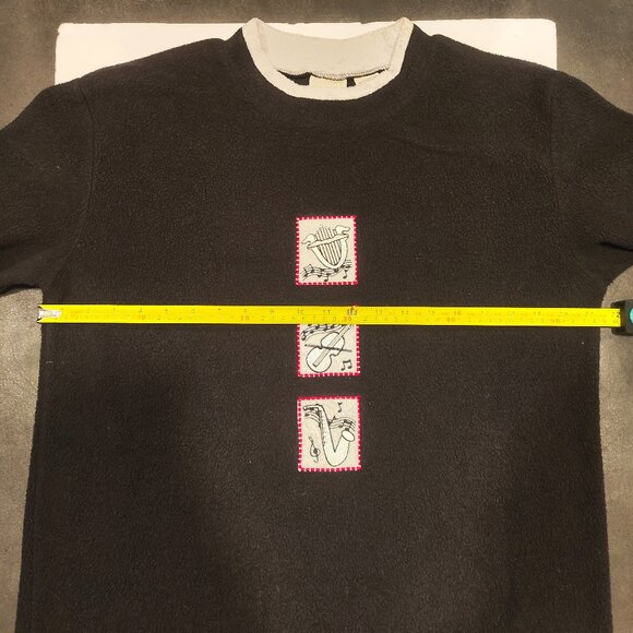 Women's Vintage Jason Maxwell Embroidered Musical Instrument Sweater Medium - Picture 4 of 5